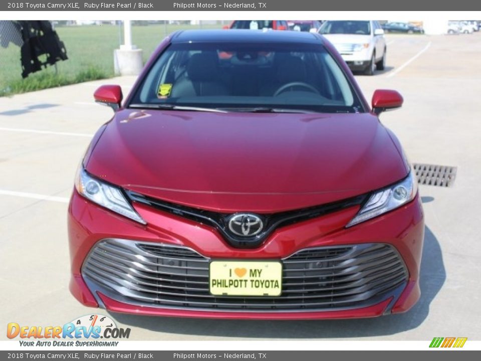 2018 Toyota Camry XLE Ruby Flare Pearl / Black Photo #3