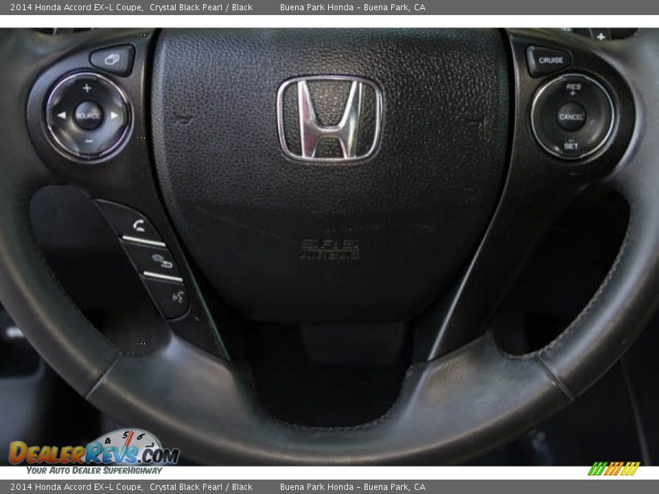 2014 Honda Accord EX-L Coupe Crystal Black Pearl / Black Photo #11