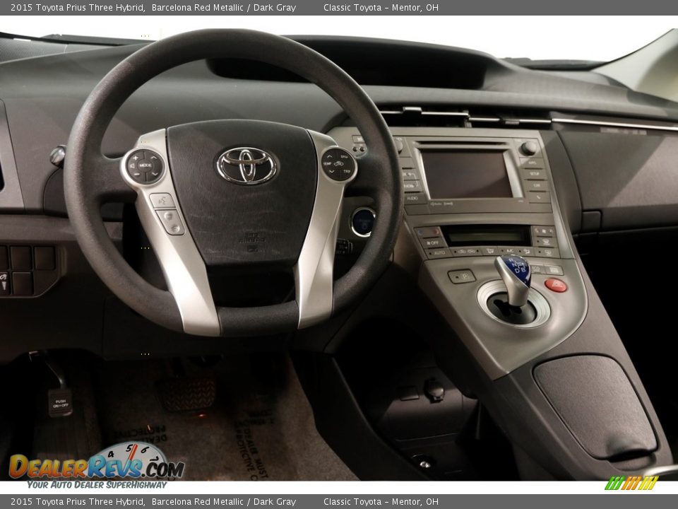 2015 Toyota Prius Three Hybrid Barcelona Red Metallic / Dark Gray Photo #6