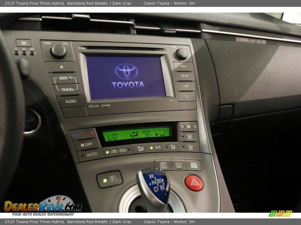 2015 Toyota Prius Three Hybrid Barcelona Red Metallic / Dark Gray Photo #9