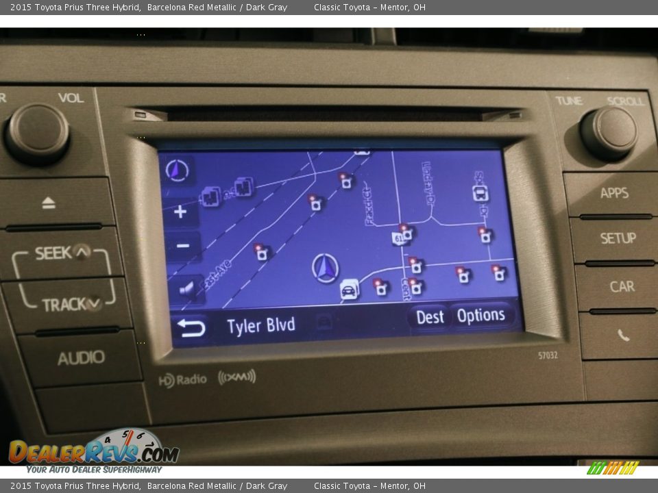 2015 Toyota Prius Three Hybrid Barcelona Red Metallic / Dark Gray Photo #10