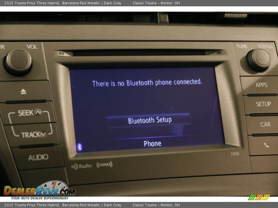 2015 Toyota Prius Three Hybrid Barcelona Red Metallic / Dark Gray Photo #11