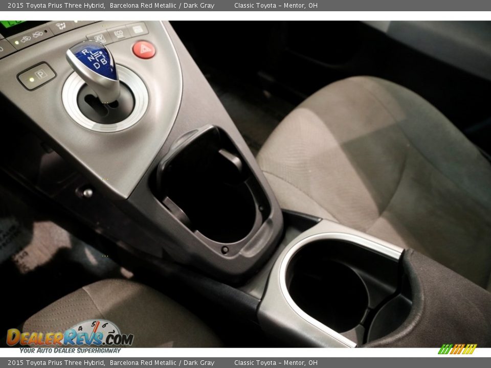 2015 Toyota Prius Three Hybrid Barcelona Red Metallic / Dark Gray Photo #14