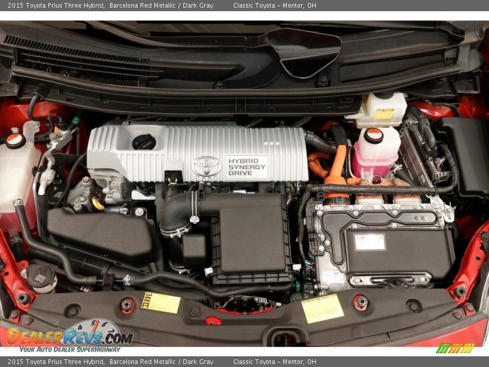 2015 Toyota Prius Three Hybrid Barcelona Red Metallic / Dark Gray Photo #20