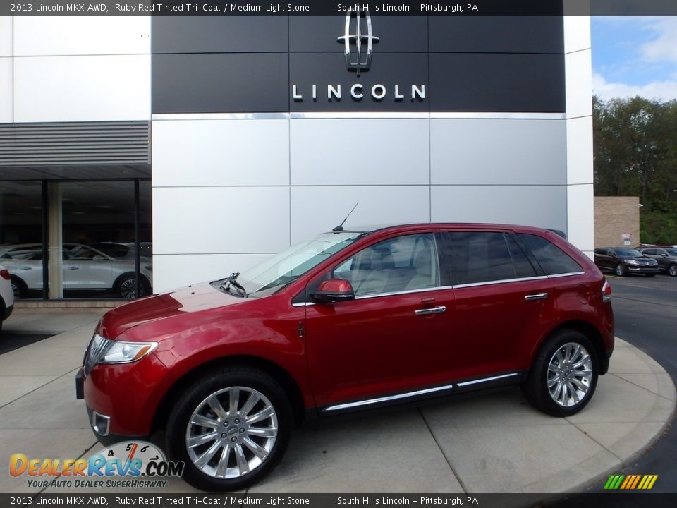 2013 Lincoln MKX AWD Ruby Red Tinted Tri-Coat / Medium Light Stone Photo #1