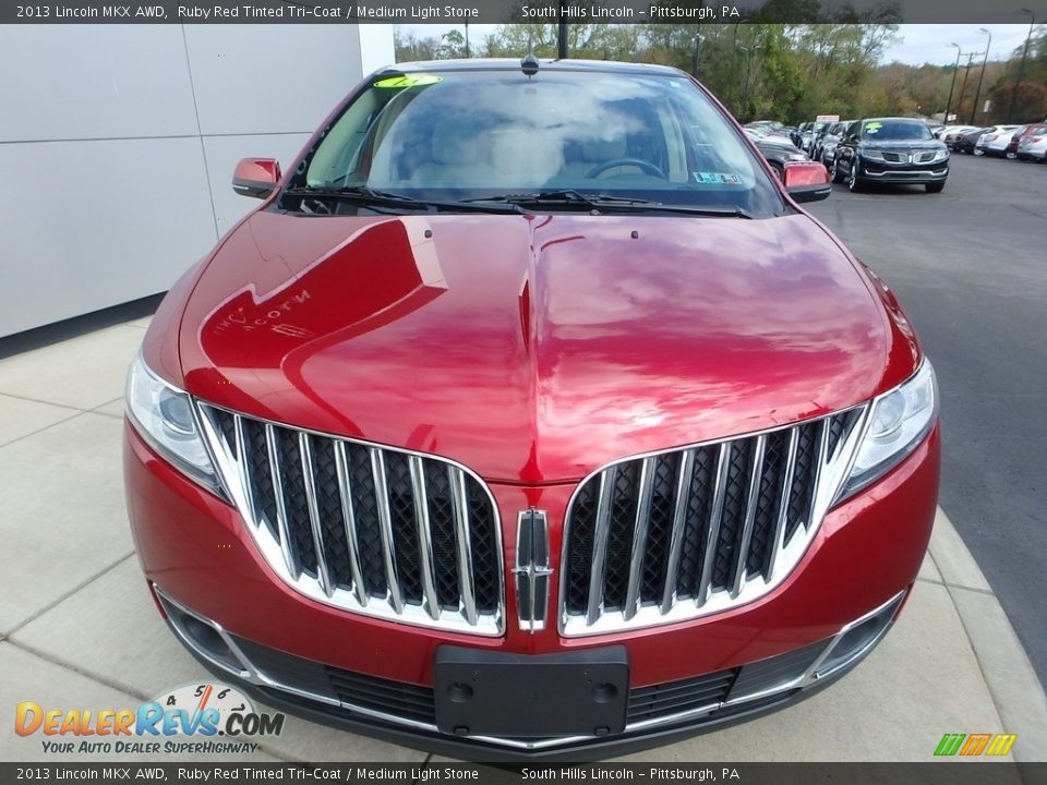 2013 Lincoln MKX AWD Ruby Red Tinted Tri-Coat / Medium Light Stone Photo #9