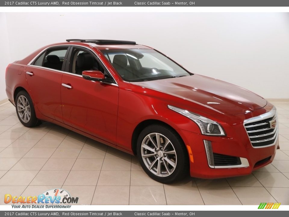 2017 Cadillac CTS Luxury AWD Red Obsession Tintcoat / Jet Black Photo #1