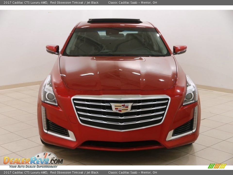 2017 Cadillac CTS Luxury AWD Red Obsession Tintcoat / Jet Black Photo #2