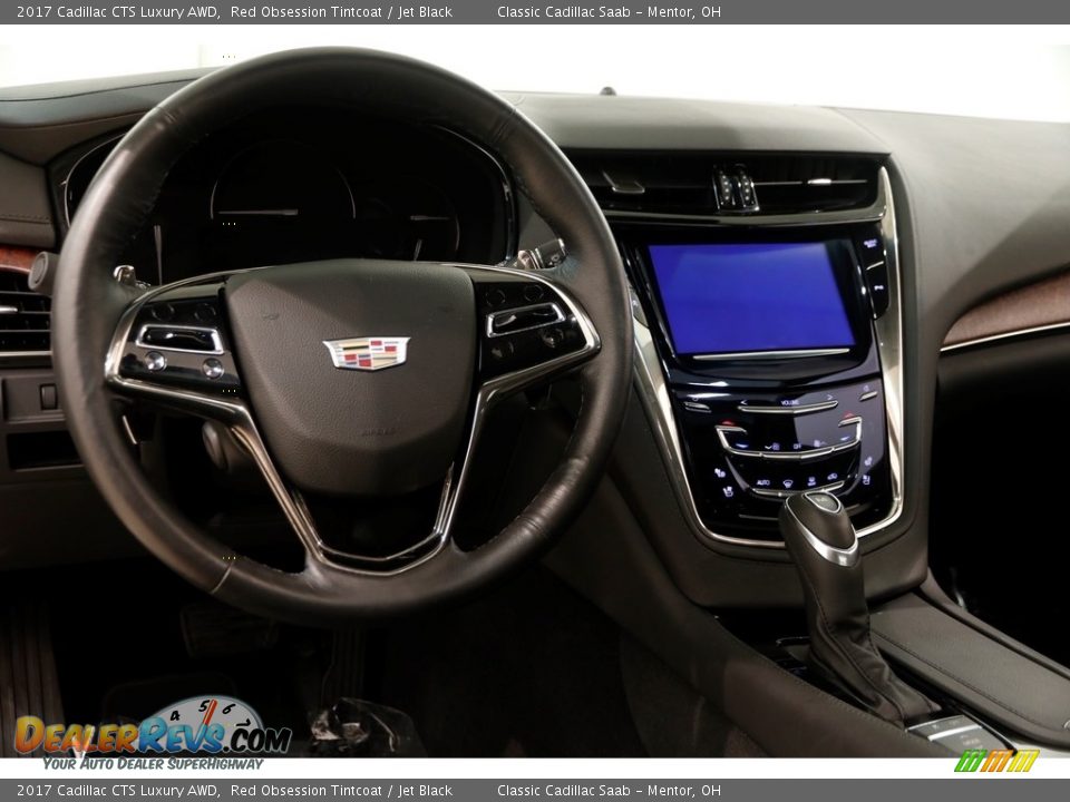 2017 Cadillac CTS Luxury AWD Red Obsession Tintcoat / Jet Black Photo #7