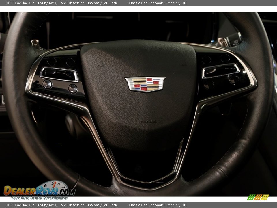 2017 Cadillac CTS Luxury AWD Red Obsession Tintcoat / Jet Black Photo #8
