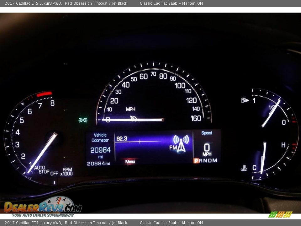 2017 Cadillac CTS Luxury AWD Red Obsession Tintcoat / Jet Black Photo #9