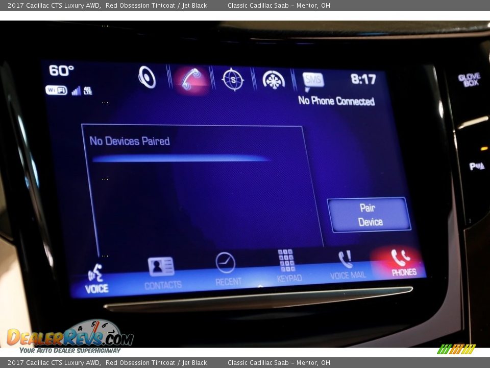 2017 Cadillac CTS Luxury AWD Red Obsession Tintcoat / Jet Black Photo #13