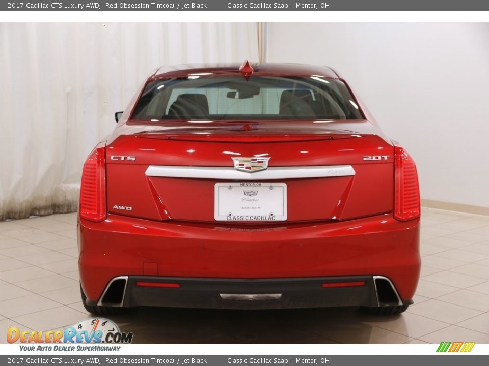 2017 Cadillac CTS Luxury AWD Red Obsession Tintcoat / Jet Black Photo #21