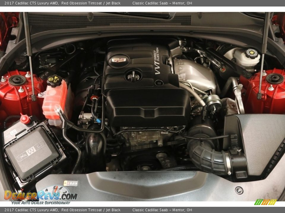 2017 Cadillac CTS Luxury AWD Red Obsession Tintcoat / Jet Black Photo #22