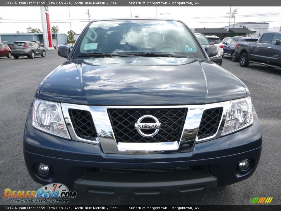2017 Nissan Frontier SV Crew Cab 4x4 Arctic Blue Metallic / Steel Photo #8