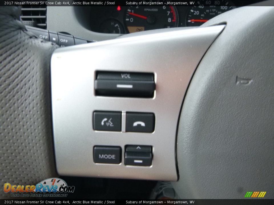 2017 Nissan Frontier SV Crew Cab 4x4 Arctic Blue Metallic / Steel Photo #20
