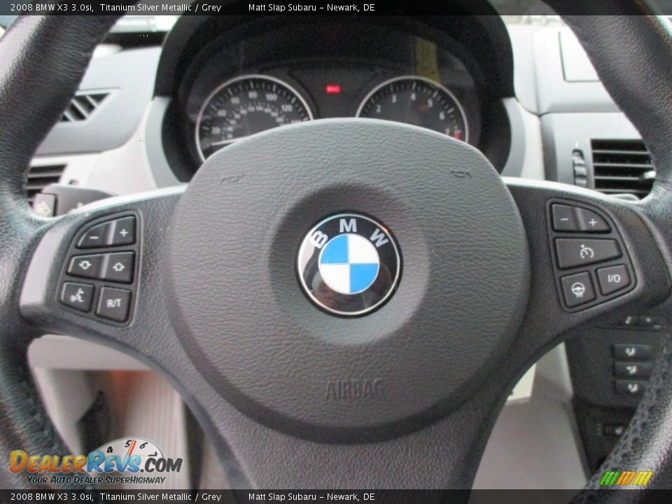 2008 BMW X3 3.0si Titanium Silver Metallic / Grey Photo #11