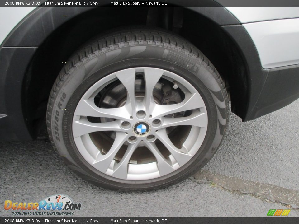 2008 BMW X3 3.0si Titanium Silver Metallic / Grey Photo #22