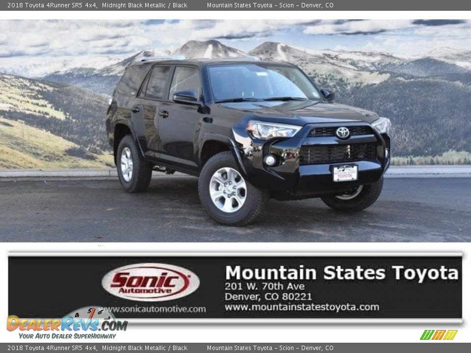 2018 Toyota 4Runner SR5 4x4 Midnight Black Metallic / Black Photo #1