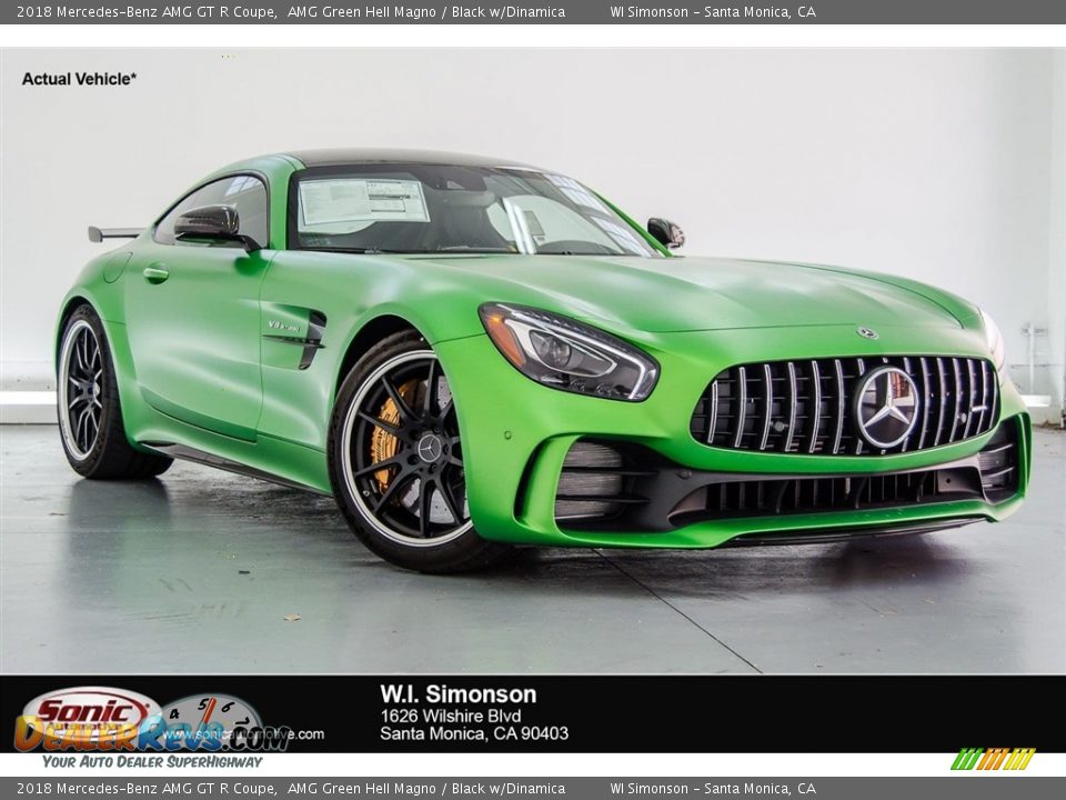 2018 Mercedes-Benz AMG GT R Coupe AMG Green Hell Magno / Black w/Dinamica Photo #1