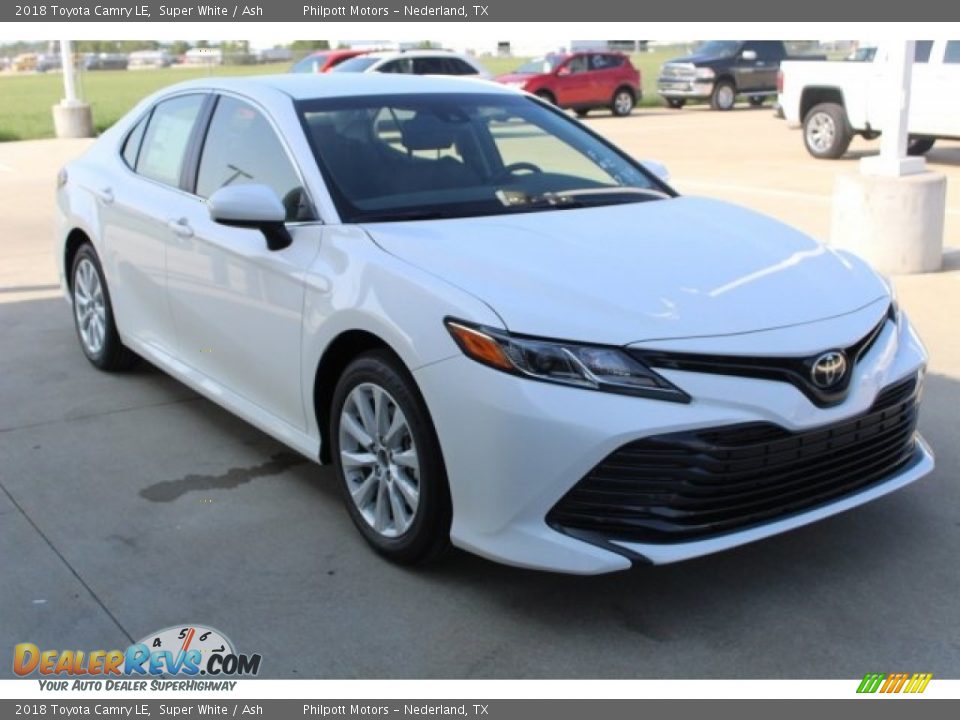 2018 Toyota Camry LE Super White / Ash Photo #2