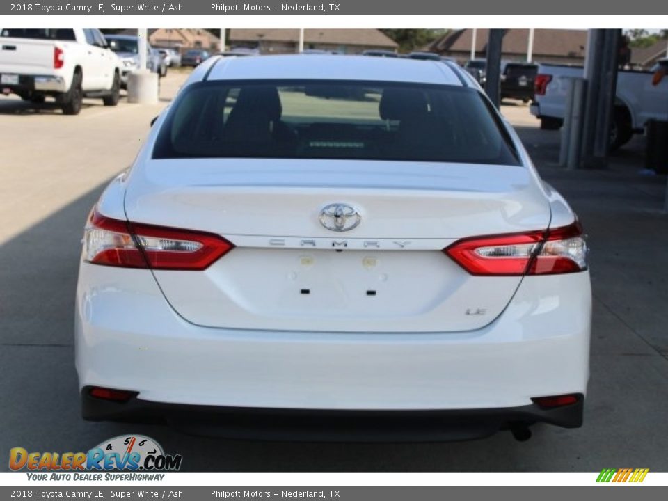 2018 Toyota Camry LE Super White / Ash Photo #7