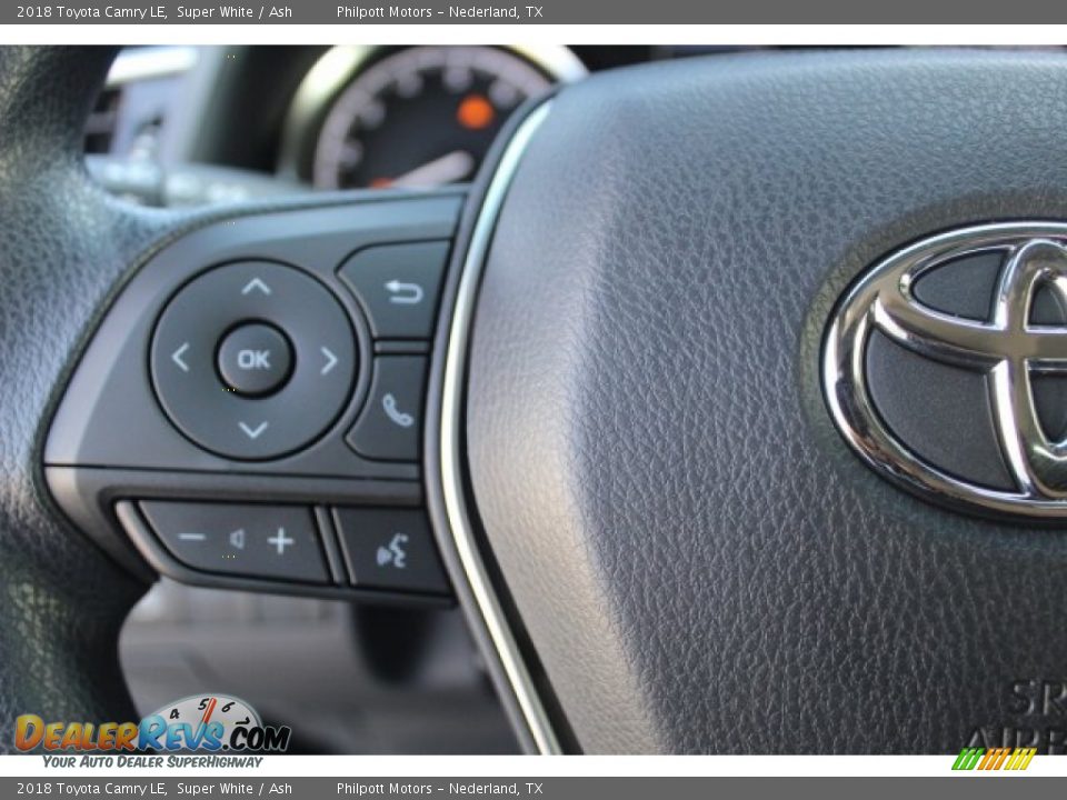 2018 Toyota Camry LE Super White / Ash Photo #14
