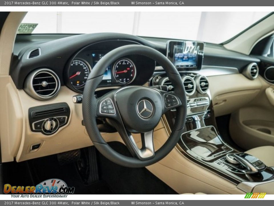 2017 Mercedes-Benz GLC 300 4Matic Polar White / Silk Beige/Black Photo #6