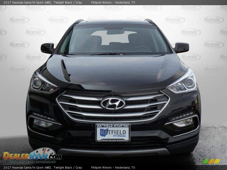 2017 Hyundai Santa Fe Sport AWD Twilight Black / Gray Photo #2
