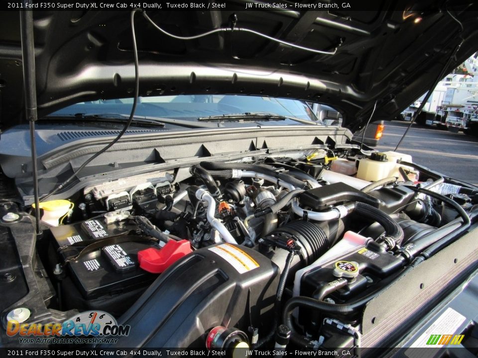 2011 Ford F350 Super Duty XL Crew Cab 4x4 Dually Tuxedo Black / Steel Photo #15