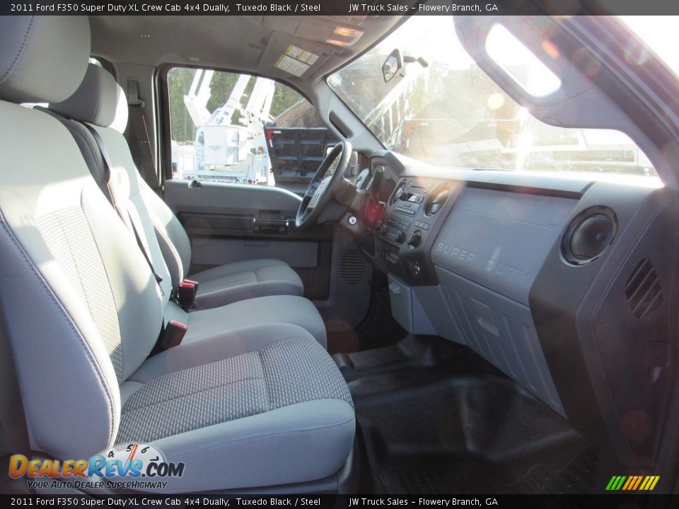 2011 Ford F350 Super Duty XL Crew Cab 4x4 Dually Tuxedo Black / Steel Photo #29