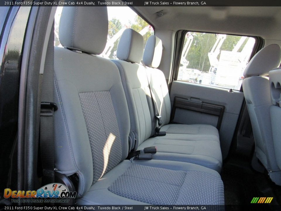 2011 Ford F350 Super Duty XL Crew Cab 4x4 Dually Tuxedo Black / Steel Photo #34