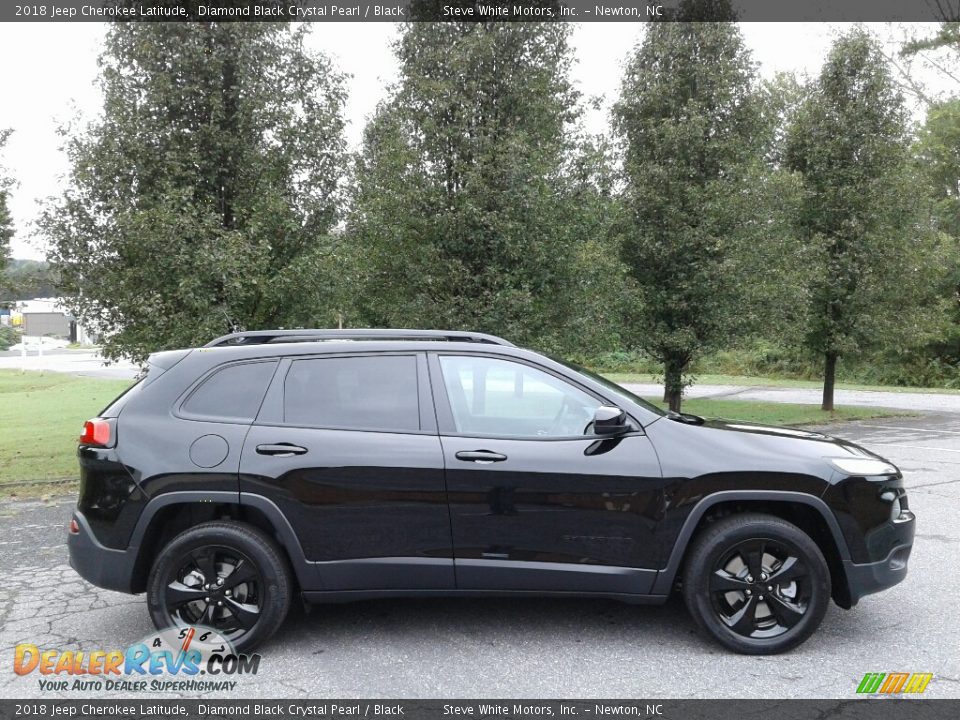 2018 Jeep Cherokee Latitude Diamond Black Crystal Pearl / Black Photo #5