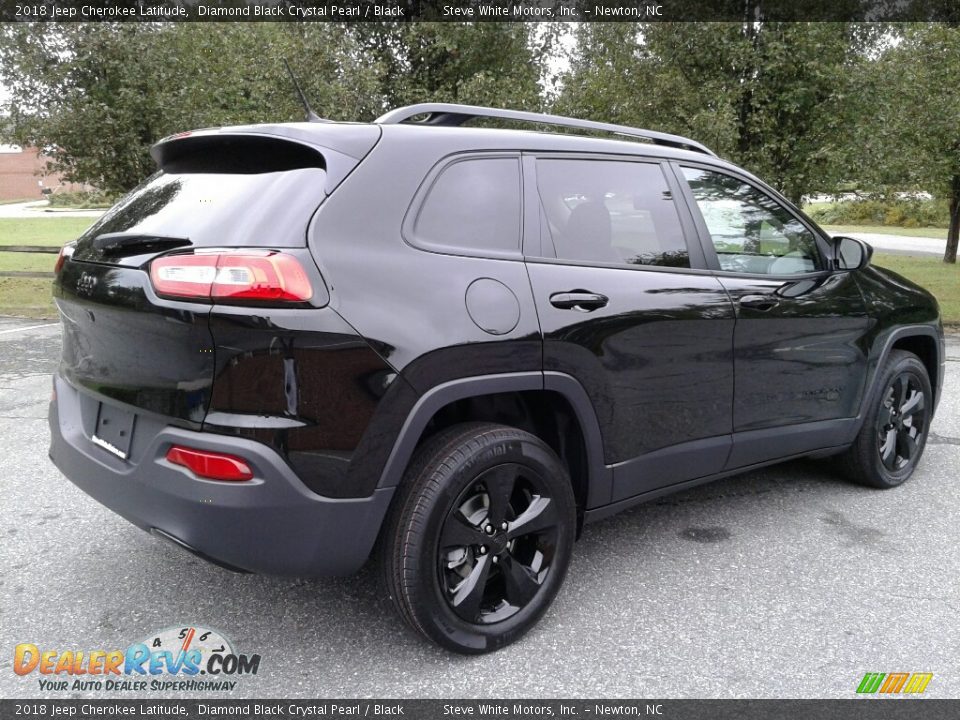 2018 Jeep Cherokee Latitude Diamond Black Crystal Pearl / Black Photo #6