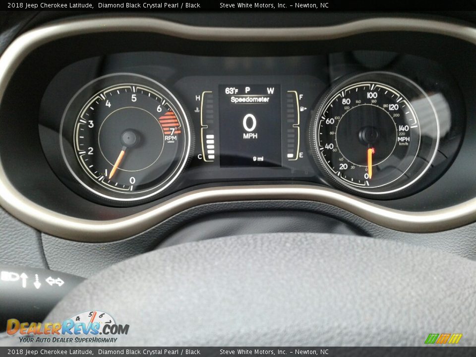 2018 Jeep Cherokee Latitude Diamond Black Crystal Pearl / Black Photo #19
