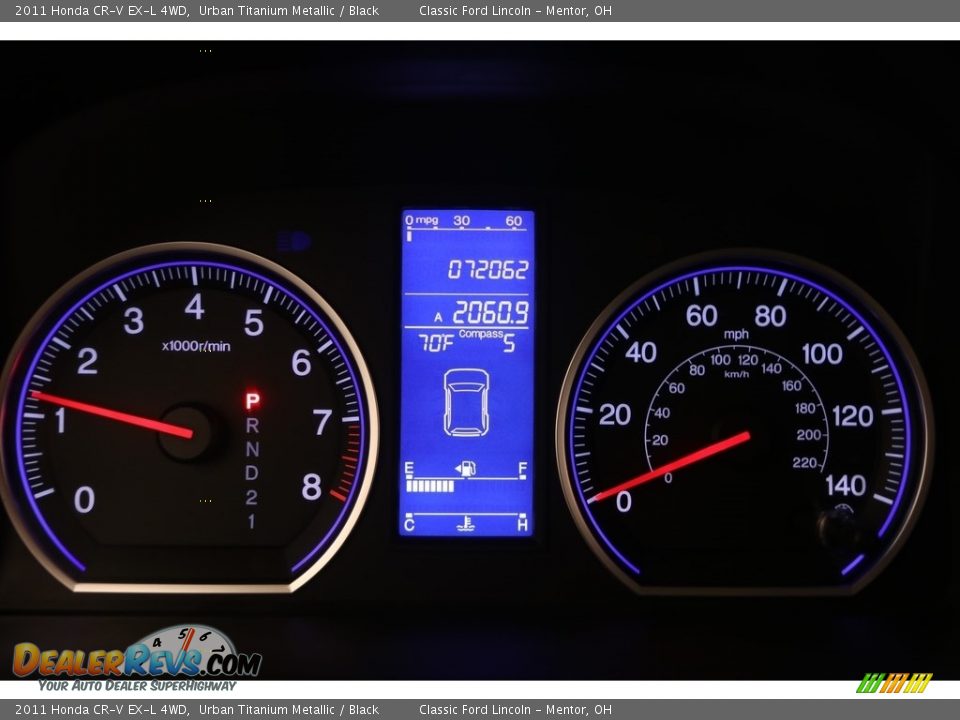 2011 Honda CR-V EX-L 4WD Urban Titanium Metallic / Black Photo #7