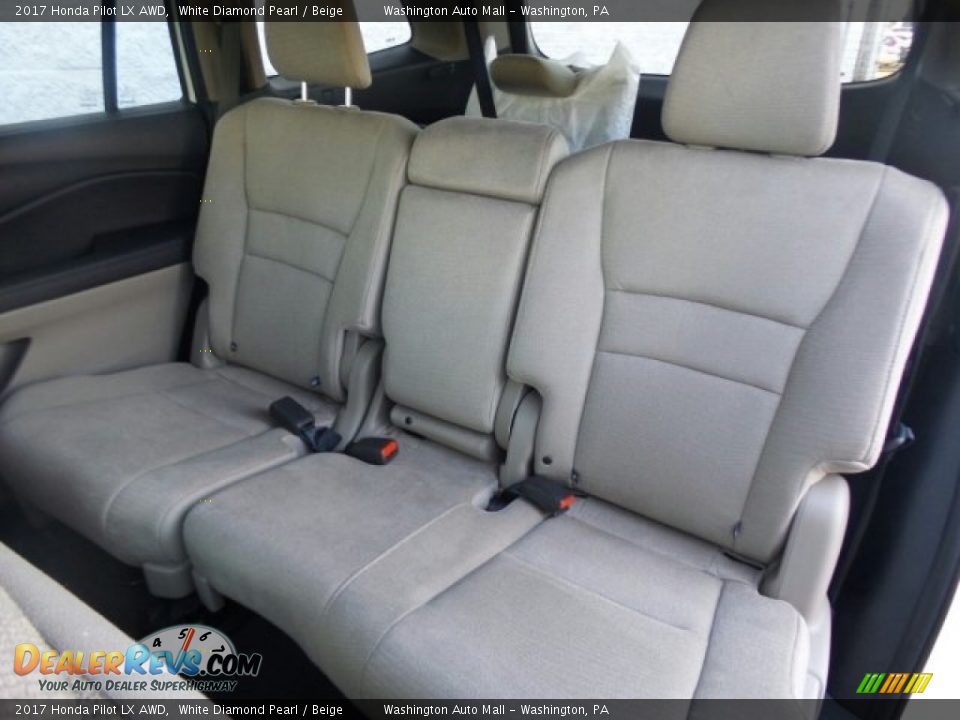 2017 Honda Pilot LX AWD White Diamond Pearl / Beige Photo #11