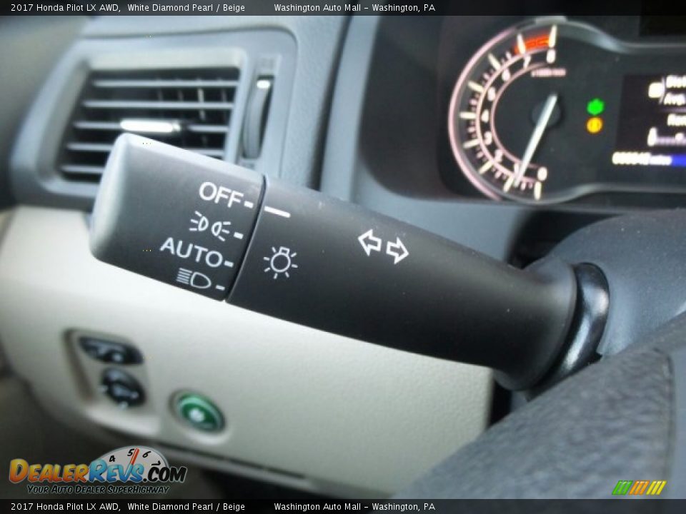 2017 Honda Pilot LX AWD White Diamond Pearl / Beige Photo #16