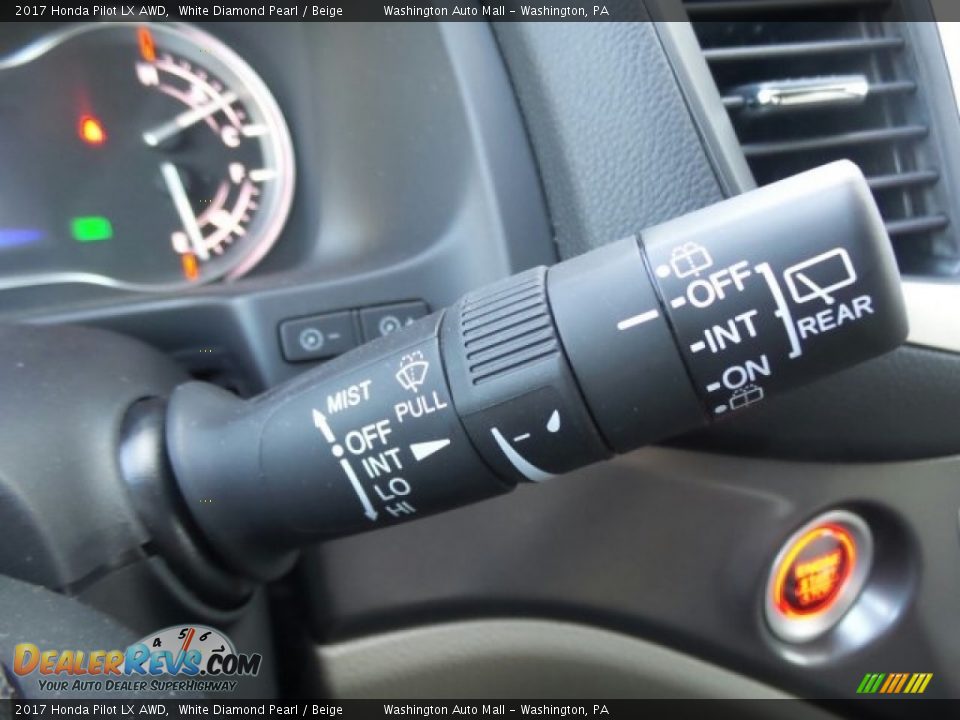 2017 Honda Pilot LX AWD White Diamond Pearl / Beige Photo #18
