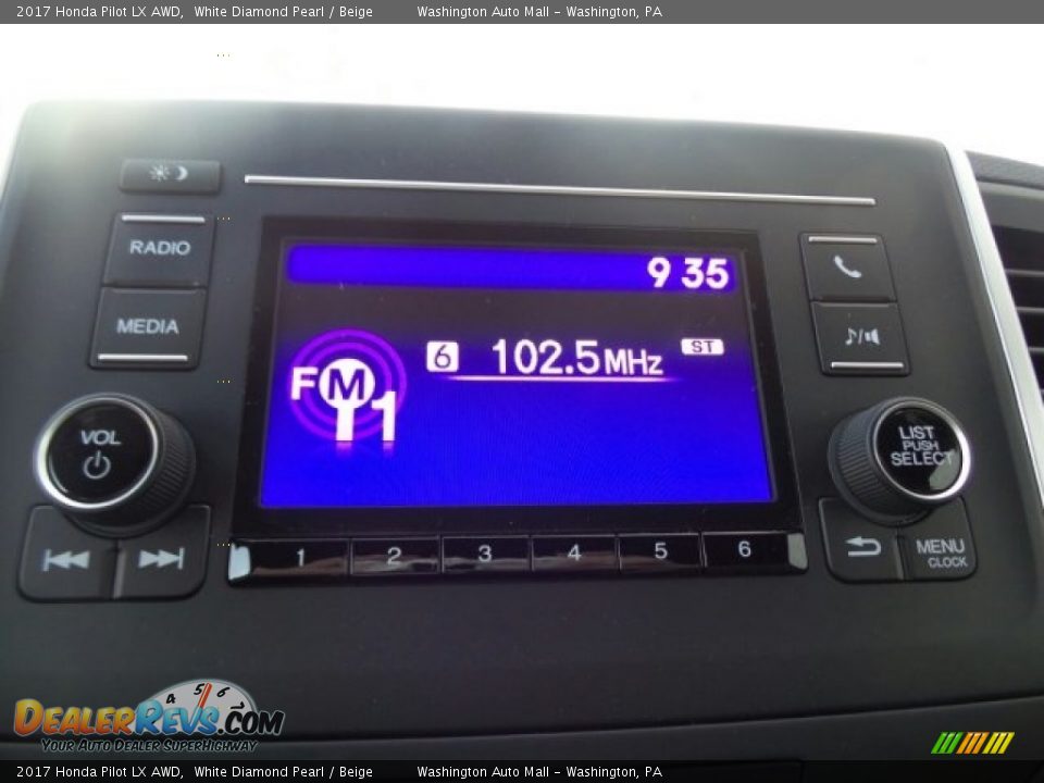 2017 Honda Pilot LX AWD White Diamond Pearl / Beige Photo #19