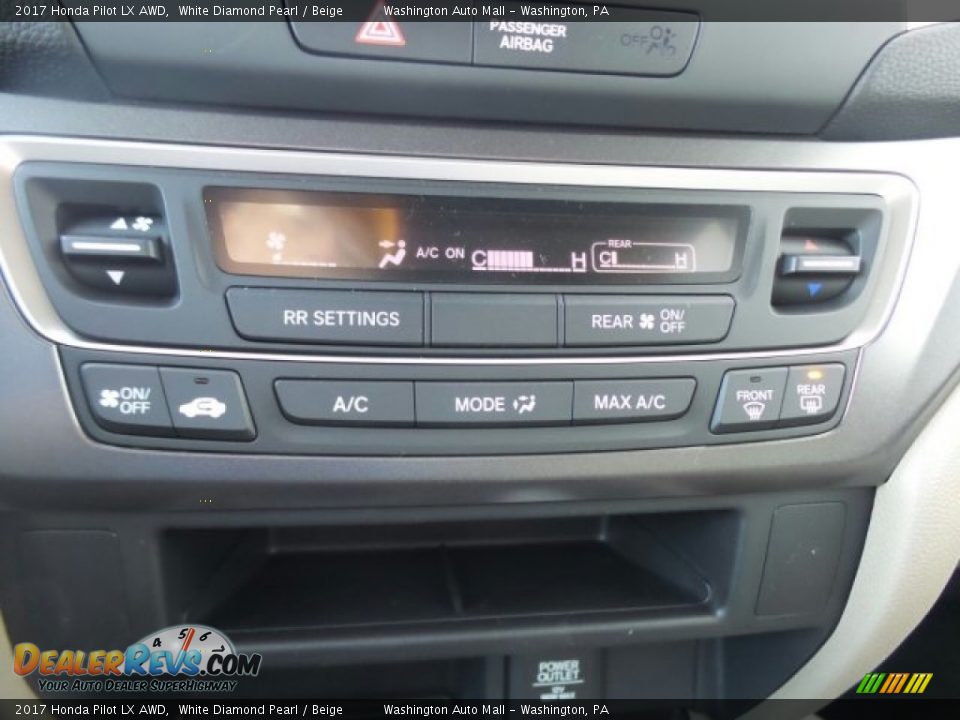 2017 Honda Pilot LX AWD White Diamond Pearl / Beige Photo #22