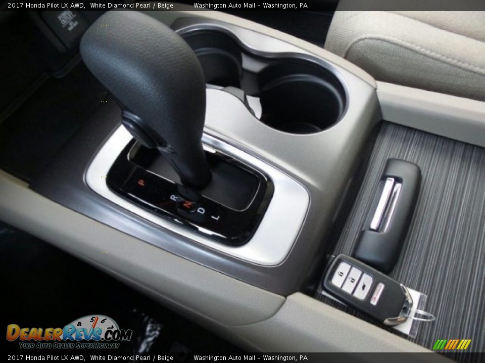 2017 Honda Pilot LX AWD White Diamond Pearl / Beige Photo #23