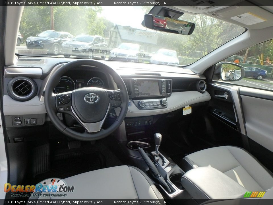 Ash Interior - 2018 Toyota RAV4 Limited AWD Hybrid Photo #8