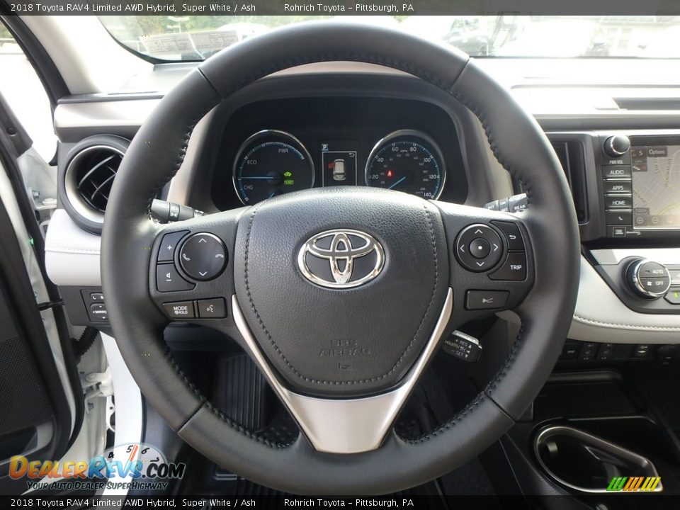 2018 Toyota RAV4 Limited AWD Hybrid Steering Wheel Photo #15