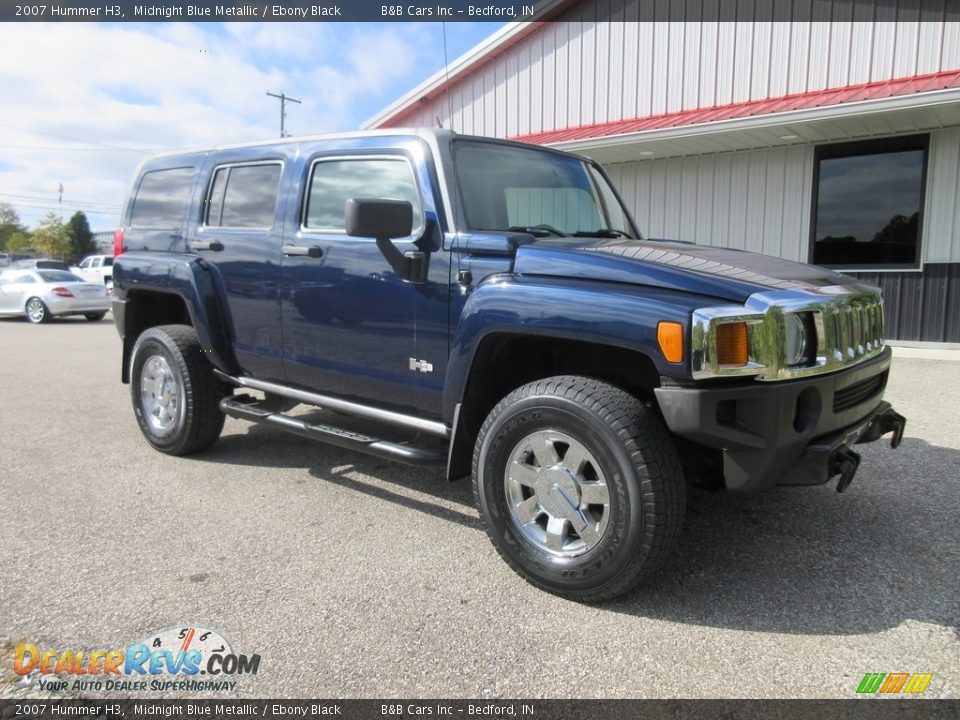 2007 Hummer H3 Midnight Blue Metallic / Ebony Black Photo #2