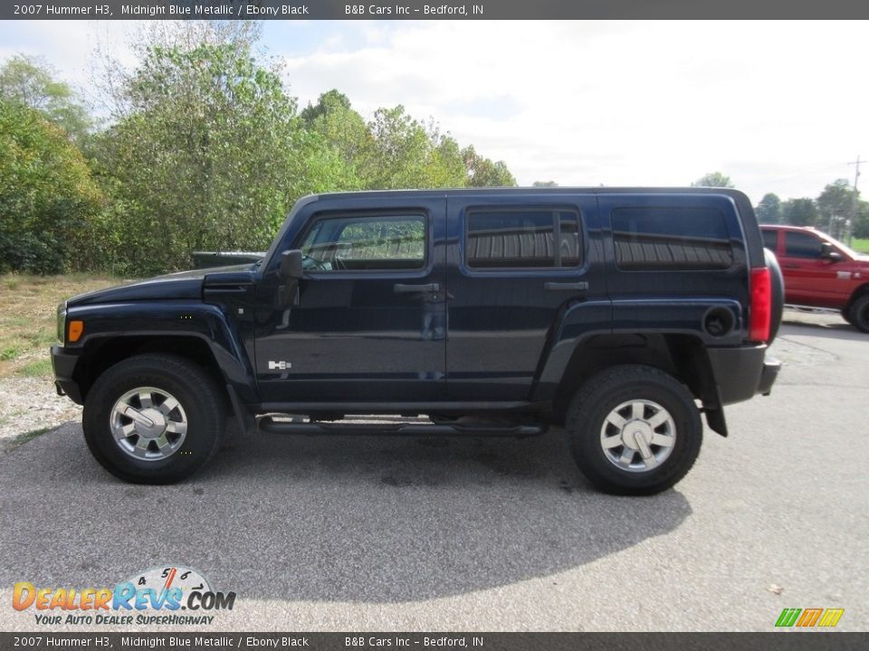 2007 Hummer H3 Midnight Blue Metallic / Ebony Black Photo #3