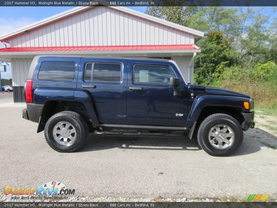 2007 Hummer H3 Midnight Blue Metallic / Ebony Black Photo #4