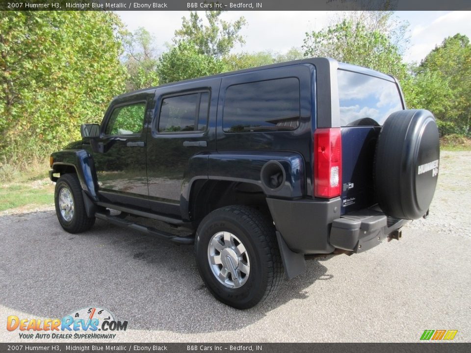 2007 Hummer H3 Midnight Blue Metallic / Ebony Black Photo #8