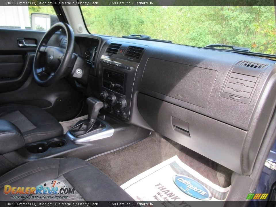 2007 Hummer H3 Midnight Blue Metallic / Ebony Black Photo #24