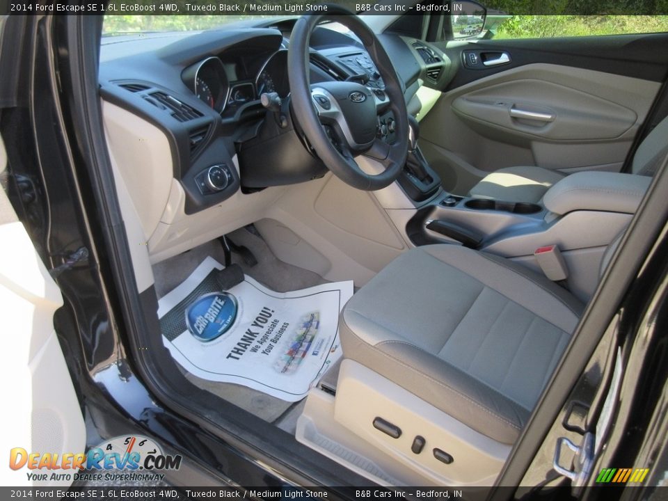 2014 Ford Escape SE 1.6L EcoBoost 4WD Tuxedo Black / Medium Light Stone Photo #27